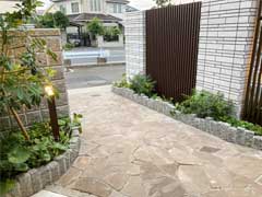玄関アプローチ施工