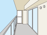 ベランダのイラスト